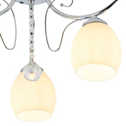 ELLA Flush-Mount Ceiling Light 3xE27/15W/230V, Polished Chrome
