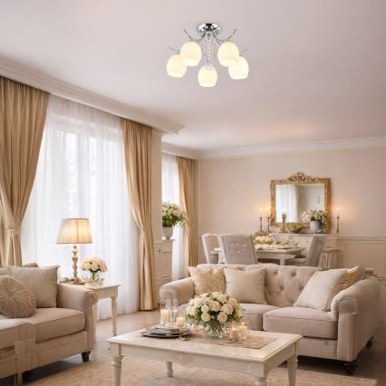 ELLA Flush-Mount Chandelier 5xE27/15W/230V Polished Chrome