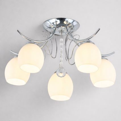 ELLA Flush-Mount Chandelier 5xE27/15W/230V Polished Chrome
