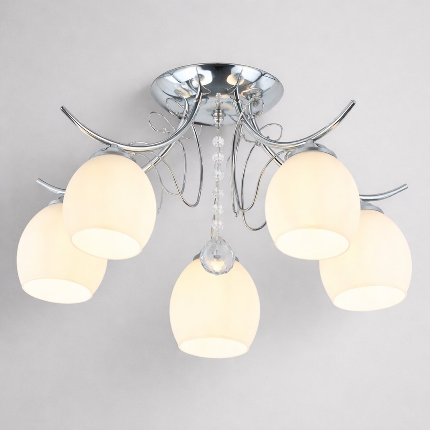ELLA Flush-Mount Chandelier 5xE27/15W/230V Polished Chrome