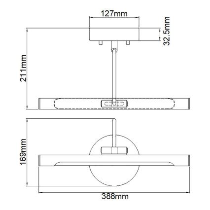Elstead ALTON-PL-S-BB - LED Picture light ALTON LED/6W/230V gold
