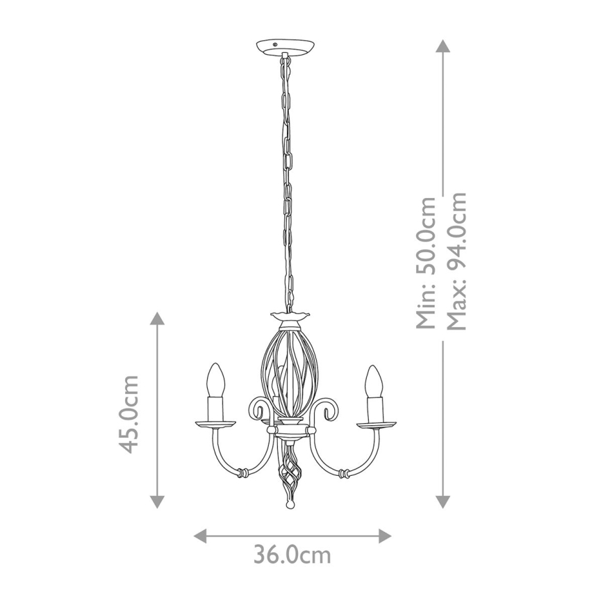 Elstead - Chandelier on a chain ARTISAN 3xE14/60W/230V