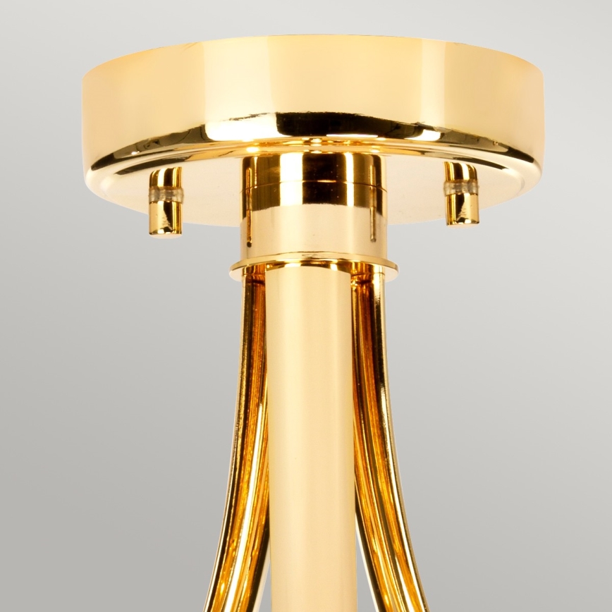 Elstead - LED Bathroom chandelier on a pole FALMOUTH 1xG9/3W/230V IP44 beige/gold