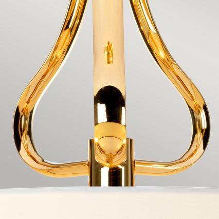 Elstead - LED Bathroom chandelier on a pole FALMOUTH 1xG9/3W/230V IP44 beige/gold