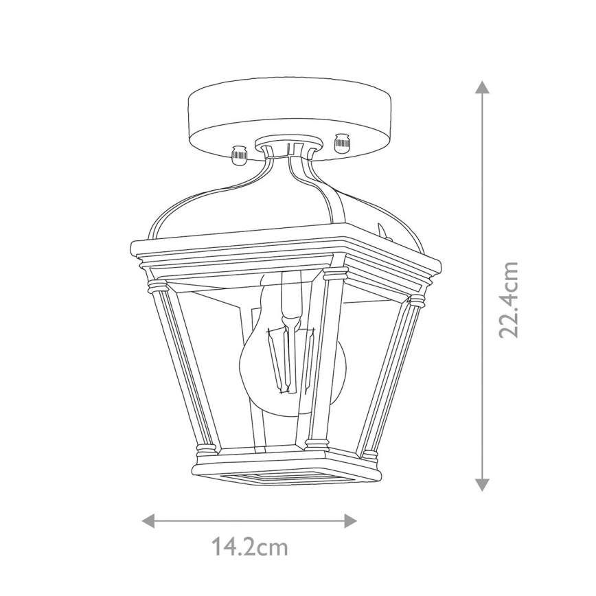 Elstead - BAYVIEW Outdoor Ceiling Light 1xE27/60W/230V IP44, Black