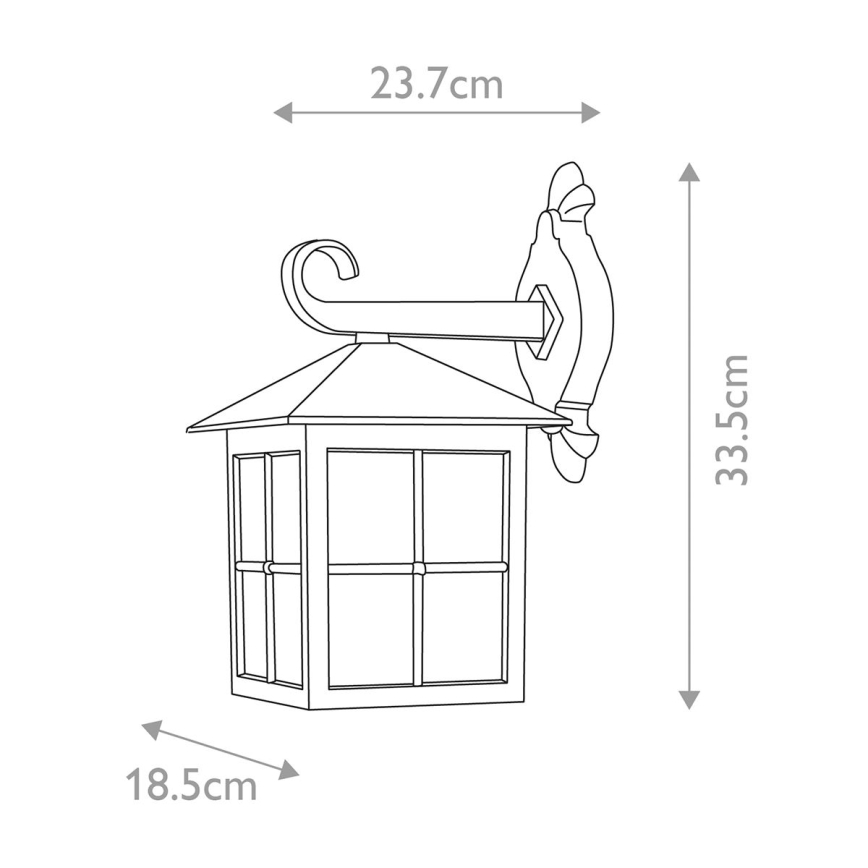 Elstead BL18-BLACK - Outdoor wall light WINCHESTER 1xE27/100W/230V IP43