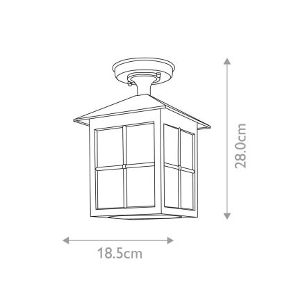 Elstead BL18A-BLACK - Outdoor surface-mounted chandelier WINCHESTER 1xE27/100W/230V IP43