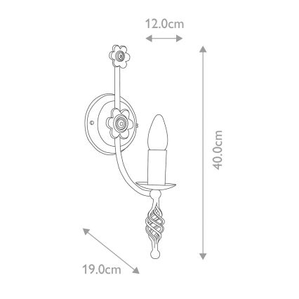 Elstead - Wall light BELFRY 1xE14/60W/230V