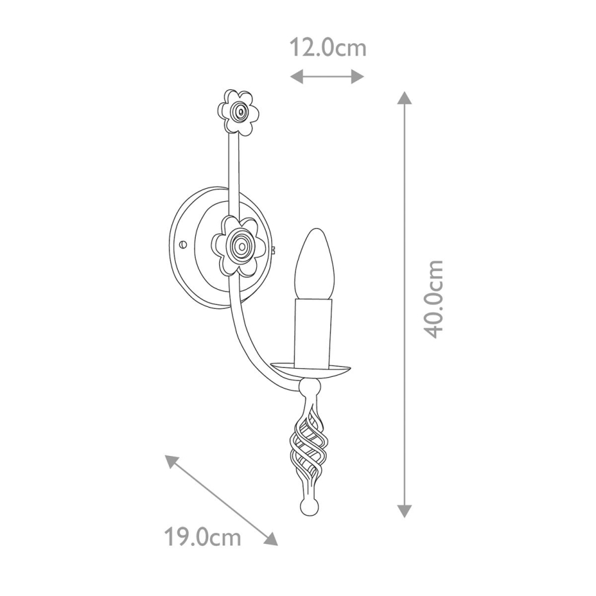 Elstead - Wall light BELFRY 1xE14/60W/230V