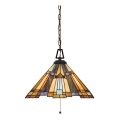 Elstead - Chain-hung Tiffany chandelier INGLENOOK 3xE27/60W/230V