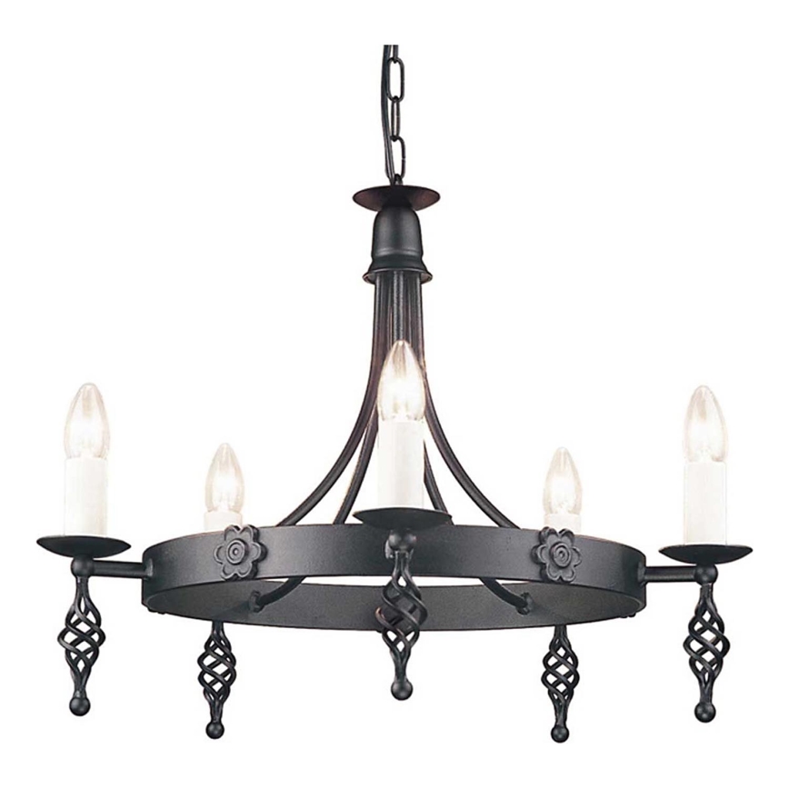 Elstead - Chandelier on a chain BELFRY 5xE14/60W/230V