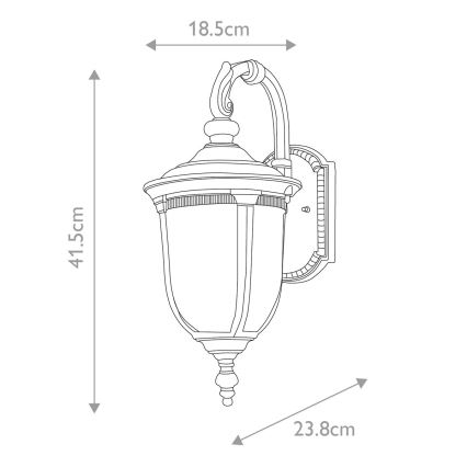 Elstead - Outdoor wall light CLEVELAND 1xE27/60W/230V IP44