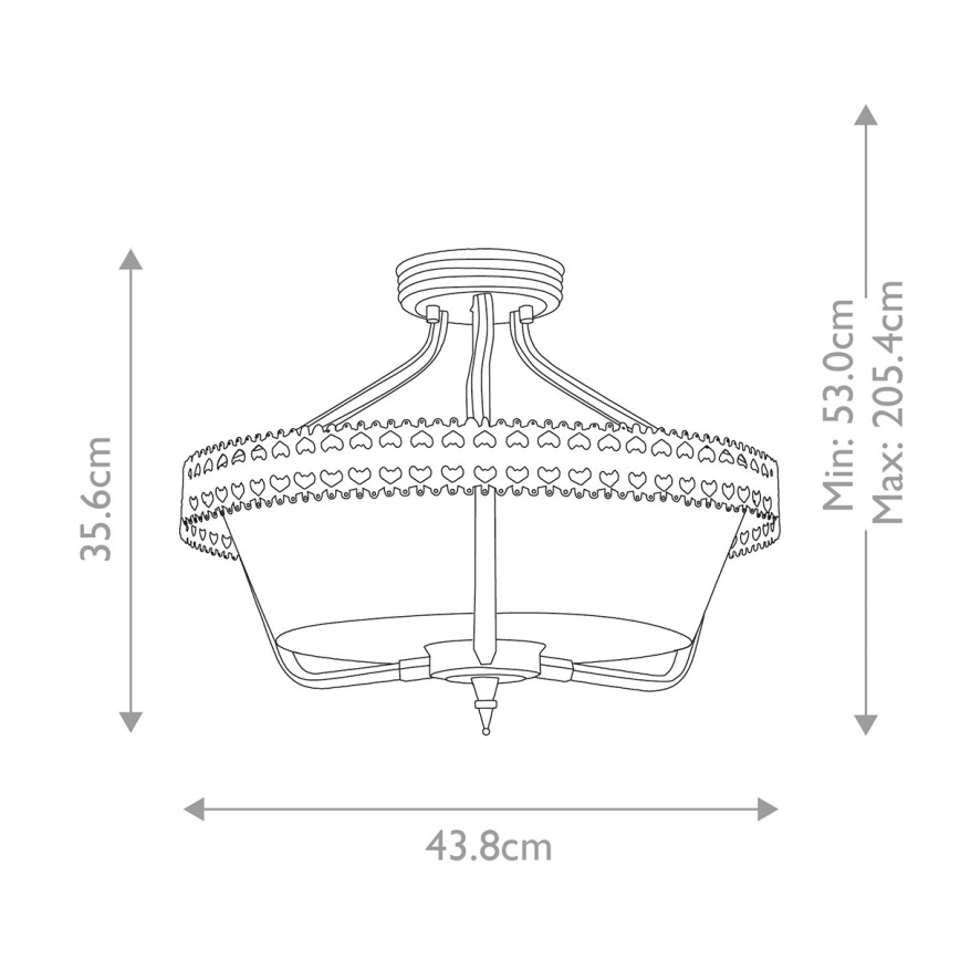Elstead - Surface-mounted chandelier CROWN 3xE27/60W/230V