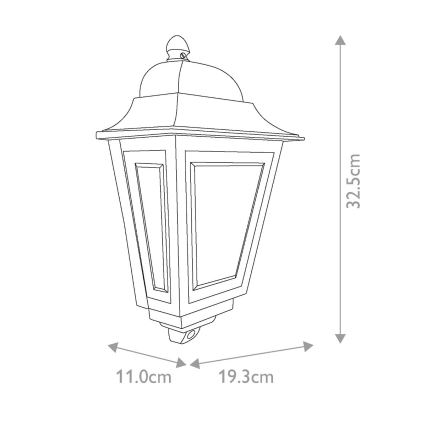 Elstead – DECO LANE Outdoor Wall Light 1x E27/60W/230V IP44, Black