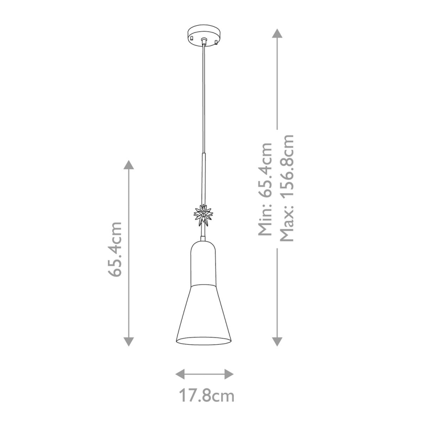Elstead - Chandelier on a string ETOILE 1xE27/60W/230V d. 17,8 cm black