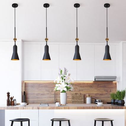 Elstead - Chandelier on a string ETOILE 1xE27/60W/230V d. 13,3 cm black