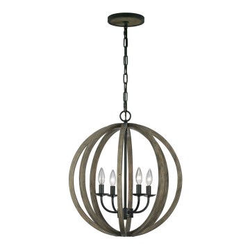 Elstead FE-ALLIER-4P-WW - Chandelier on a chain ALLIER 4xE14/60W/230V oak