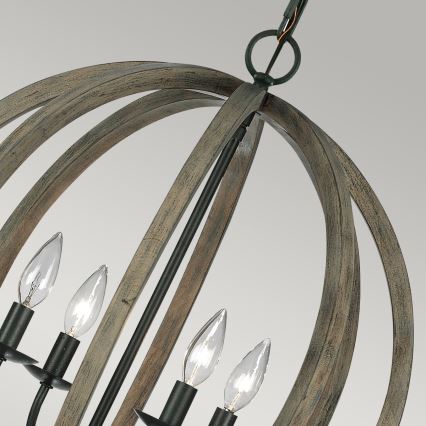 Elstead FE-ALLIER-4P-WW - Chandelier on a chain ALLIER 4xE14/60W/230V oak