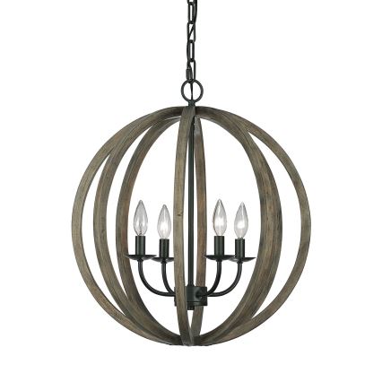 Elstead FE-ALLIER-4P-WW - Chandelier on a chain ALLIER 4xE14/60W/230V oak