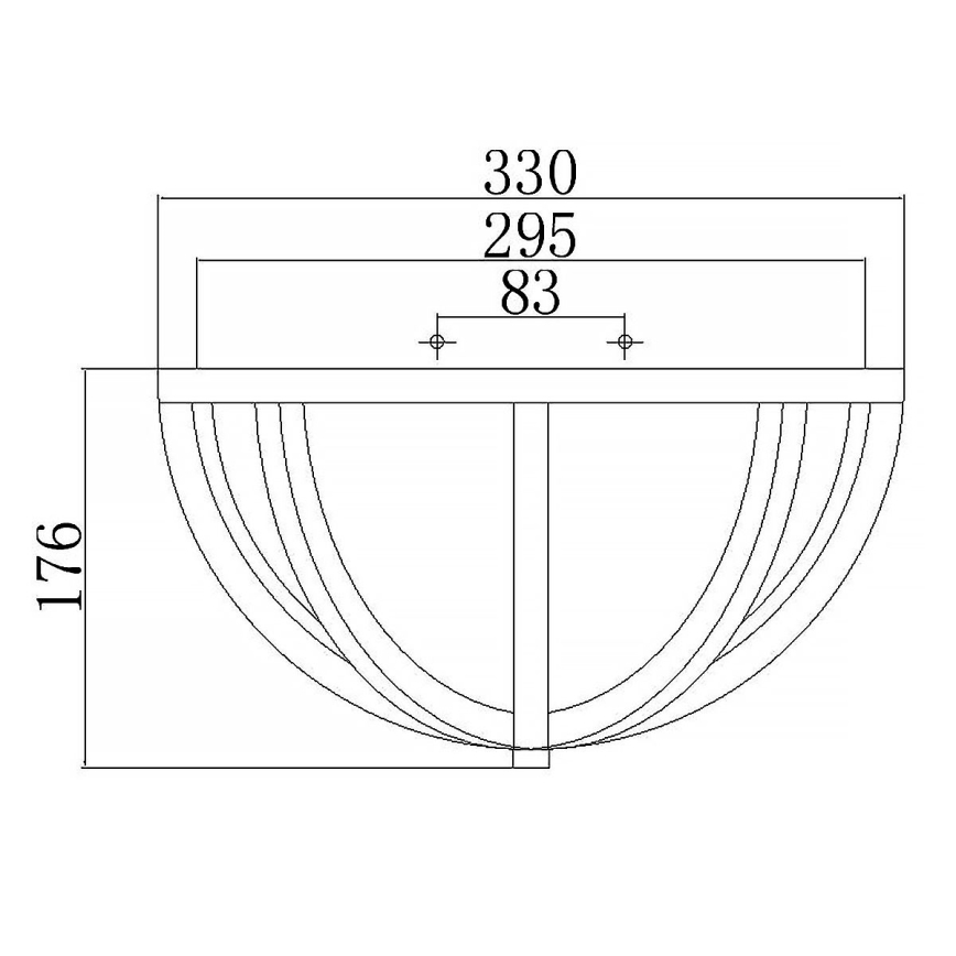 Elstead FE-ALLIER-F-LW - Ceiling light ALLIER 2xE27/60W/230V oak