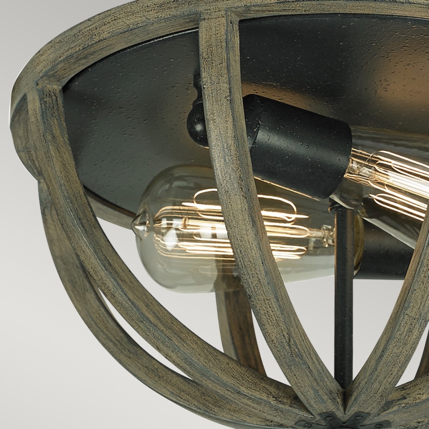 Elstead FE-ALLIER-F-WW - Ceiling light ALLIER 2xE27/60W/230V oak