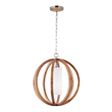 Elstead FE-ALLIER-P-S-LW - Chandelier on a chain ALLIER 1xE27/60W/230V oak