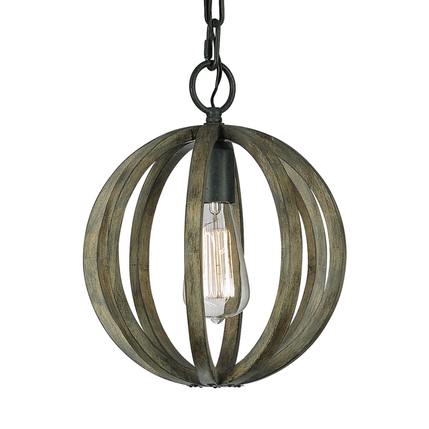 Elstead FE-ALLIER-P-WW - Chandelier on a chain ALLIER 1xE27/60W/230V oak