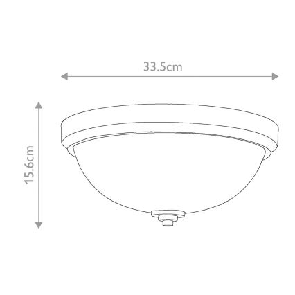 Elstead FE-MALIBU-F-BATH - Bathroom ceiling light MALIBU 1xE27/60W/230V IP44