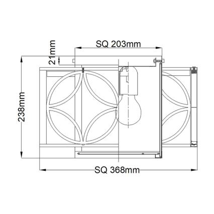 Elstead FE-REMY-F - Ceiling light REMY 2xE27/60W/230V