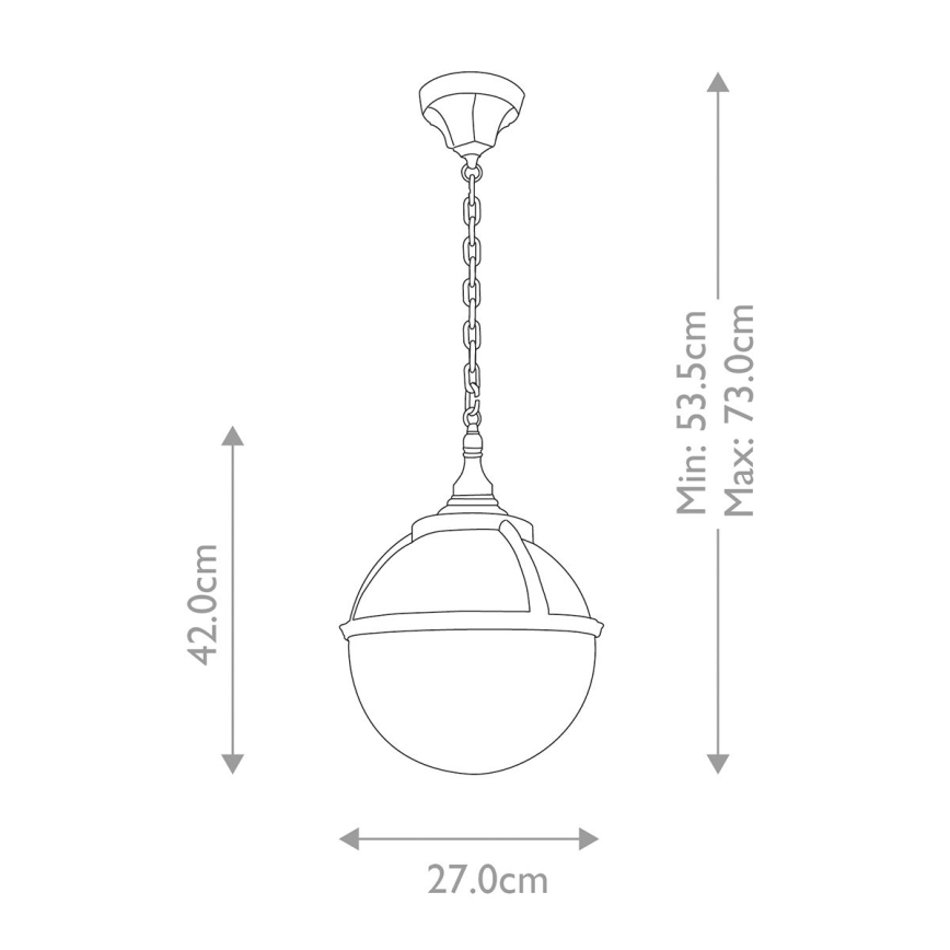 Elstead - Outdoor chandelier on a chain GLENBEIGH 1xE27/60W/230V IP44