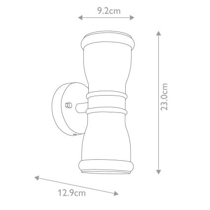 Elstead GZH-MALV - LED Outdoor wall light MALVERN 2xGU10/7W/230V IP44