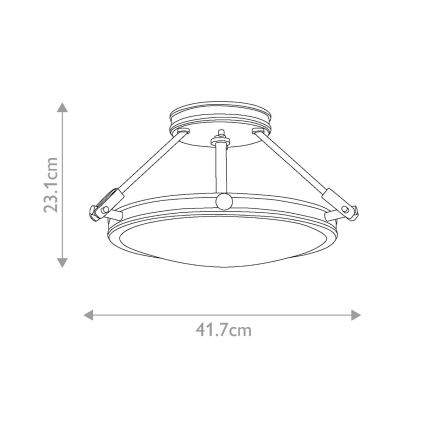 Elstead HK-COLLIER-SF-S - Surface-mounted chandelier COLLIER 3xE14/60W/230V