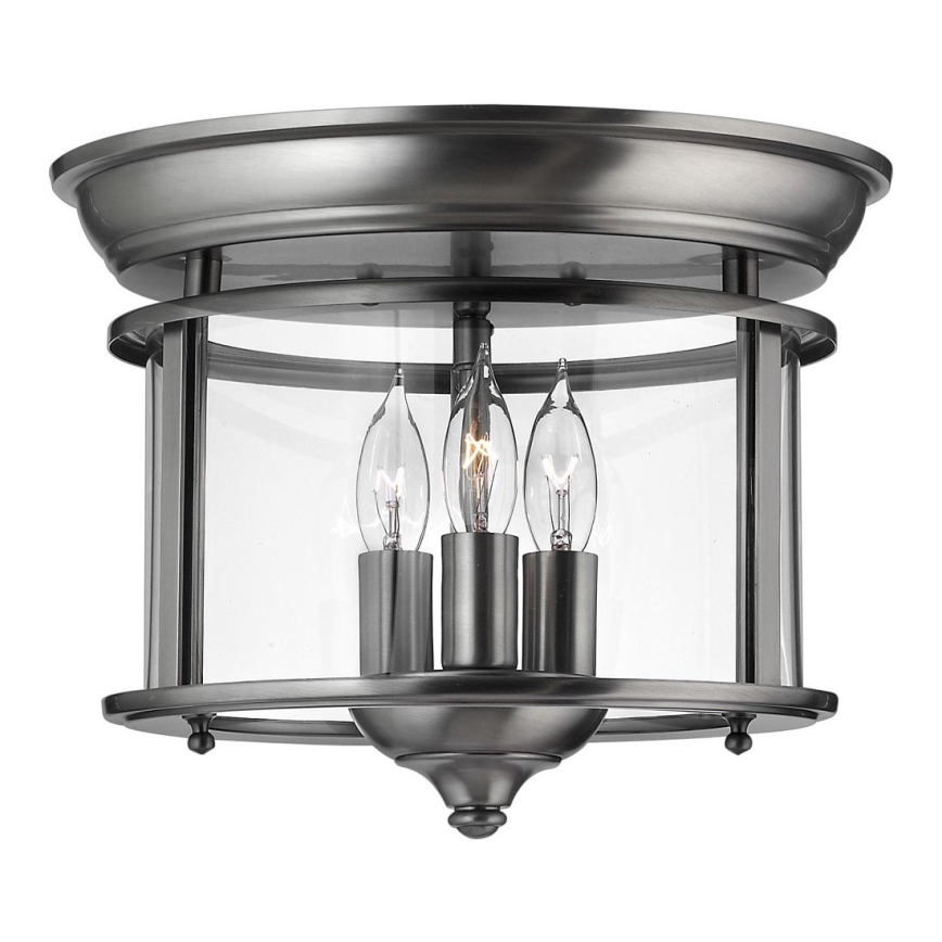 Elstead HK-GENTRY-F-PW - Ceiling light GENTRY 3xE14/40W/230V grey