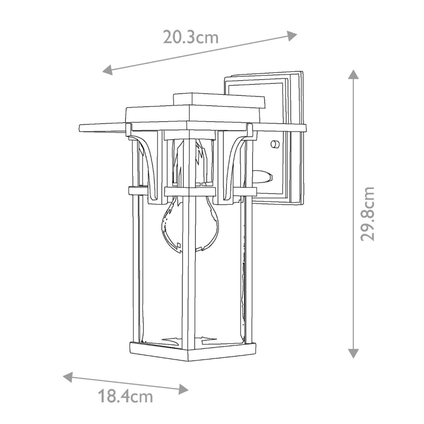 Elstead HK-MANHATTAN2-S - Outdoor wall light MANHATTAN 1xE27/100W/230V IP44