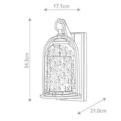 Elstead HK-QUINCY-S - Outdoor wall light QUINCY 1xE27/100W/230V IP44