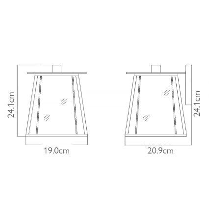 Elstead HK-WALKER2-S - Outdoor wall light WALKER 1xE27/100W/230V IP44