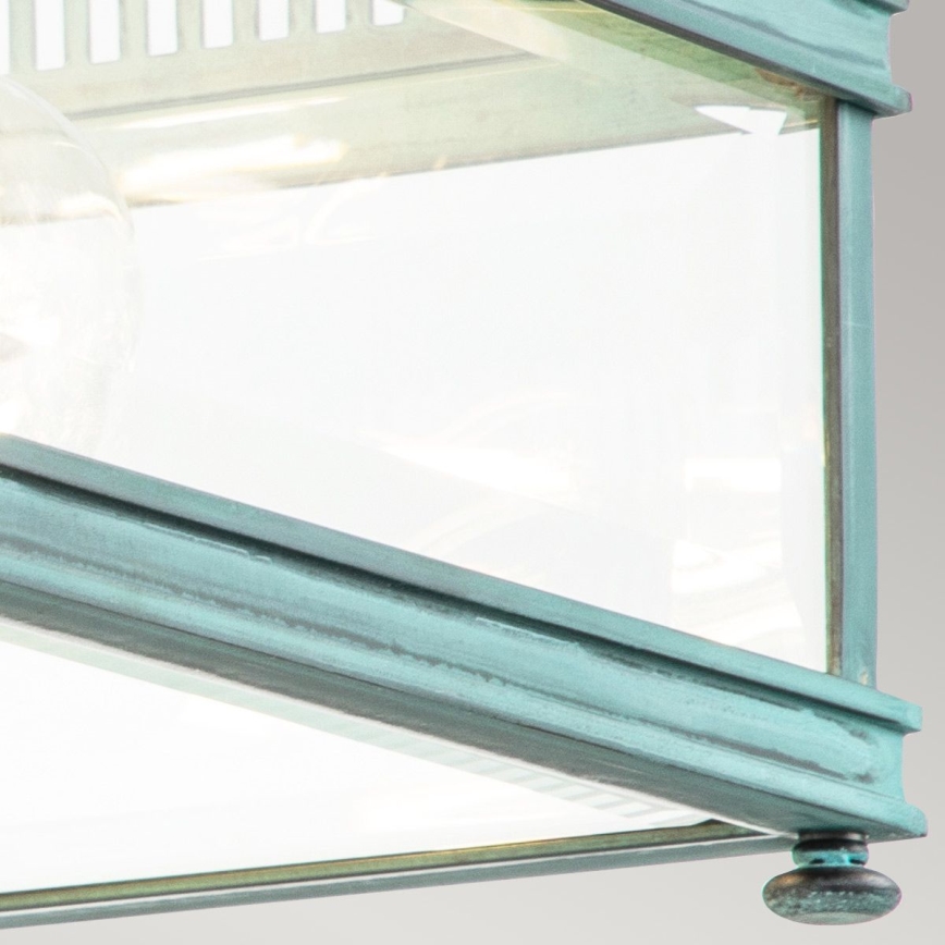 Elstead - HOLBORN Outdoor Ceiling Light 2×E27/60W/230V IP44, Turquoise