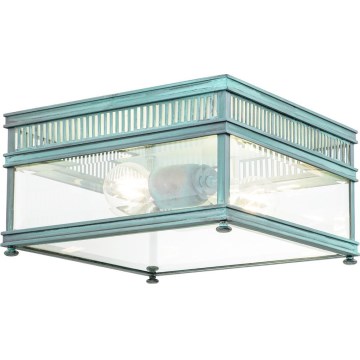 Elstead - HOLBORN Outdoor Ceiling Light 2×E27/60W/230V IP44, Turquoise