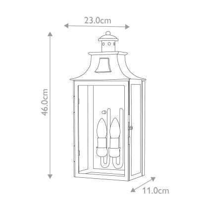 Elstead - Outdoor wall light KENDAL 2xE14/60W/230V IP44