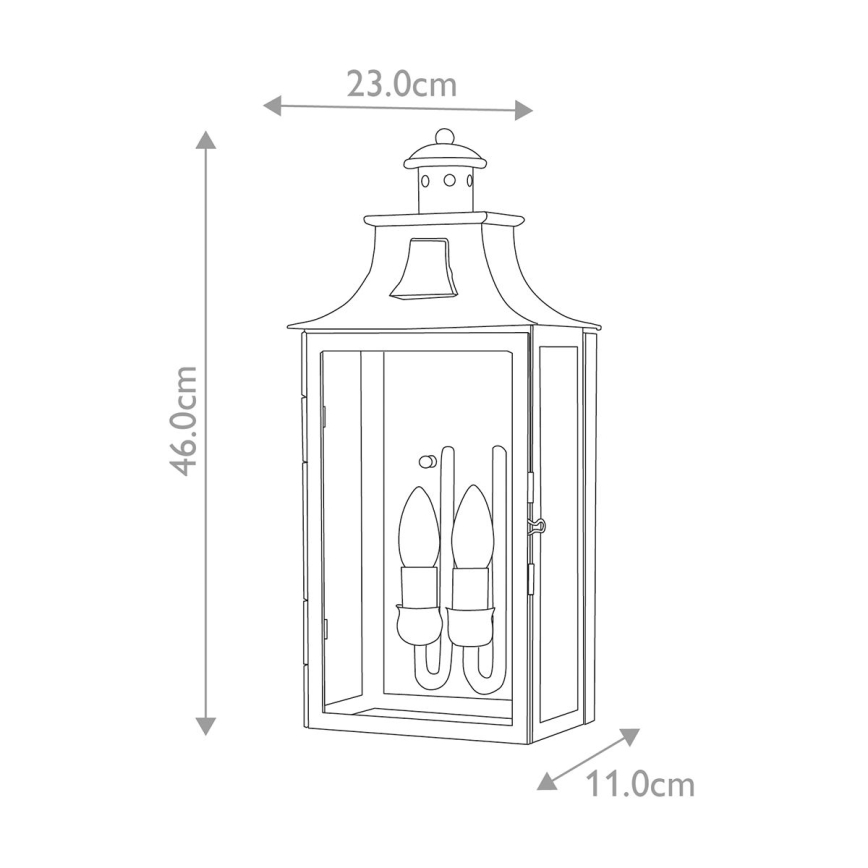 Elstead - Outdoor wall light KENDAL 2xE14/60W/230V IP44