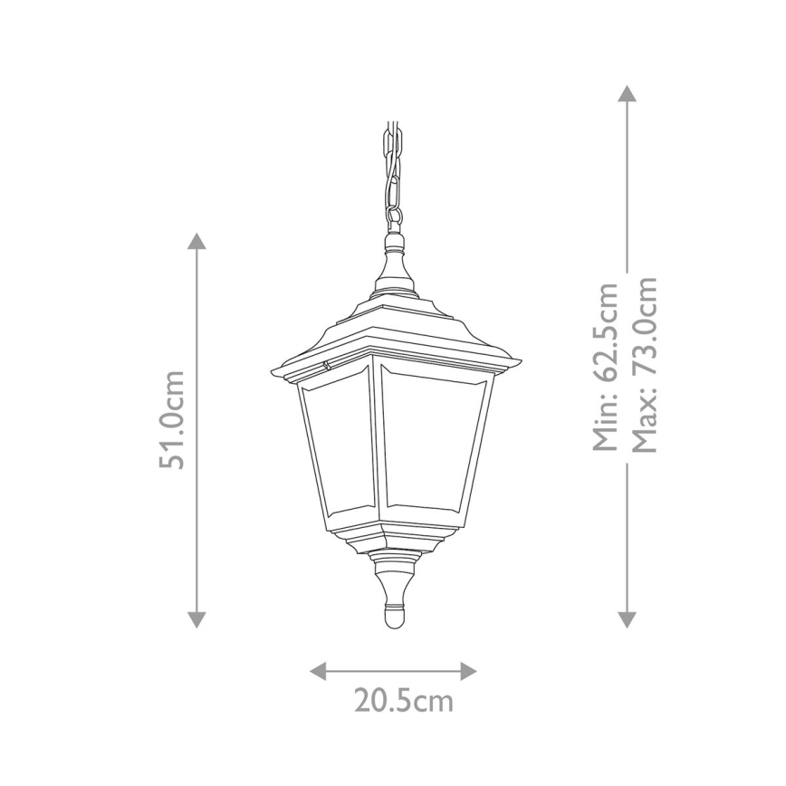 Elstead KERRY-CHAIN - Outdoor chandelier KERRY 1xE27/100W/230V IP44