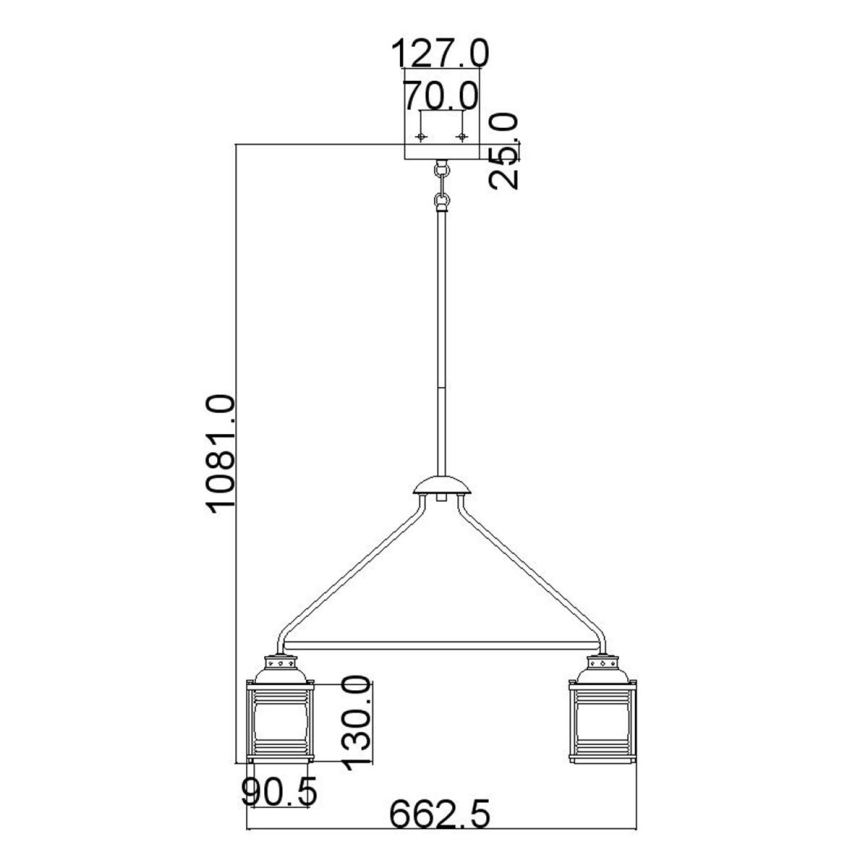 Elstead KL-ASHLANDBAY-5P - Outdoor chandelier ASHLAND 5xE27/60W/230V IP44