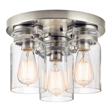 Elstead KL-BRINLEY-F-NI - Ceiling light BRINLEY 3xE27/60W/230V matte chrome