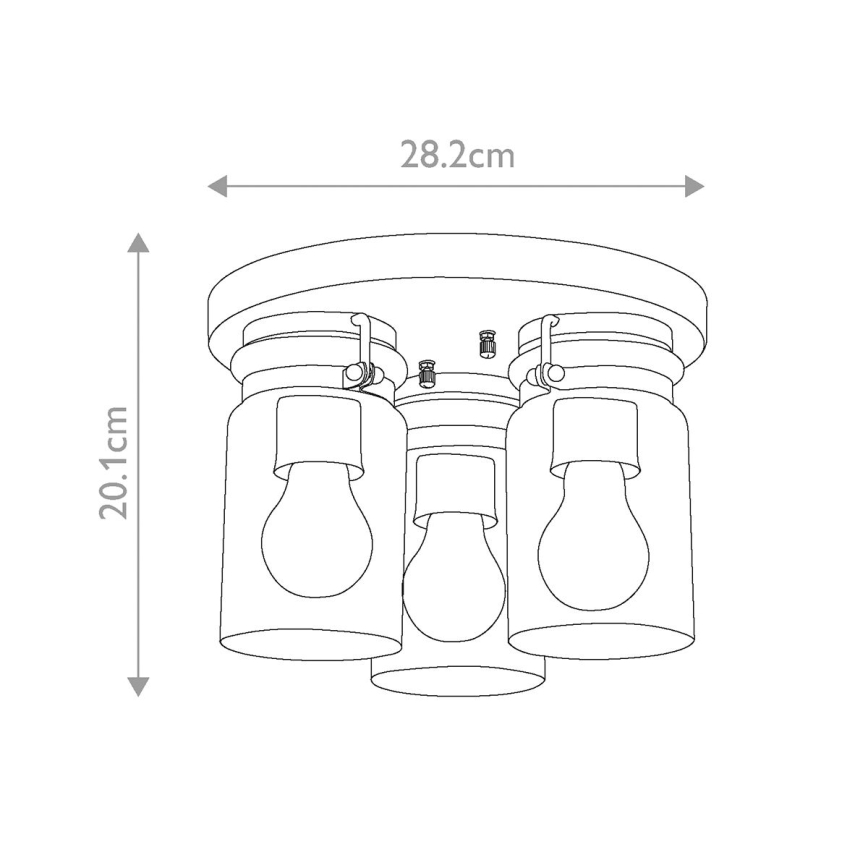 Elstead KL-BRINLEY-F-NI - Ceiling light BRINLEY 3xE27/60W/230V matte chrome
