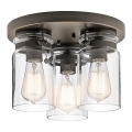 Elstead KL-BRINLEY-F-OZ - Ceiling light BRINLEY 3xE27/60W/230V anthracite