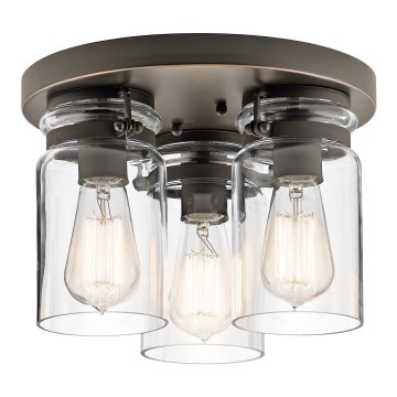Elstead KL-BRINLEY-F-OZ - Ceiling light BRINLEY 3xE27/60W/230V anthracite