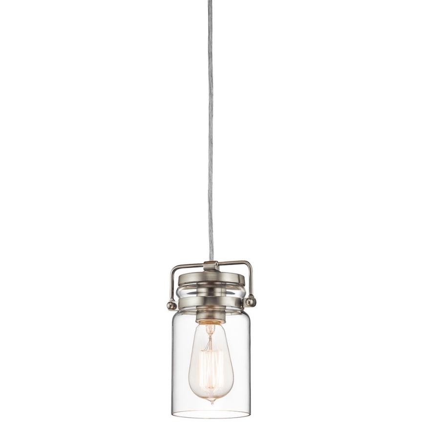 Elstead KL-BRINLEY-MP-NI - Chandelier on a string BRINLEY 1xE27/60W/230V matte chrome