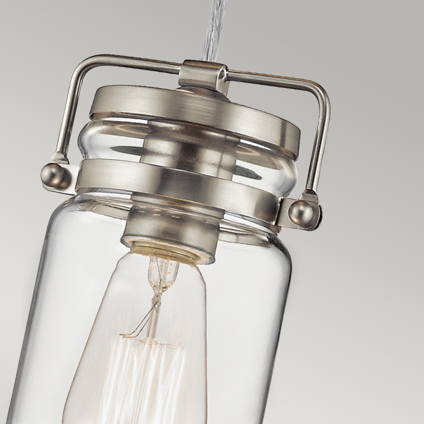 Elstead KL-BRINLEY-MP-NI - Chandelier on a string BRINLEY 1xE27/60W/230V matte chrome