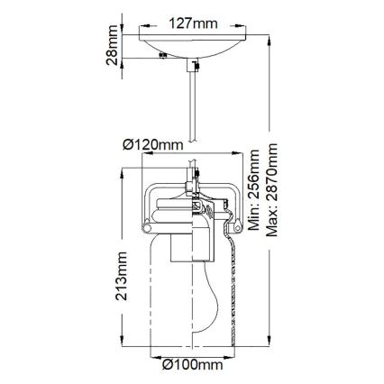 Elstead KL-BRINLEY-MP-NI - Chandelier on a string BRINLEY 1xE27/60W/230V matte chrome