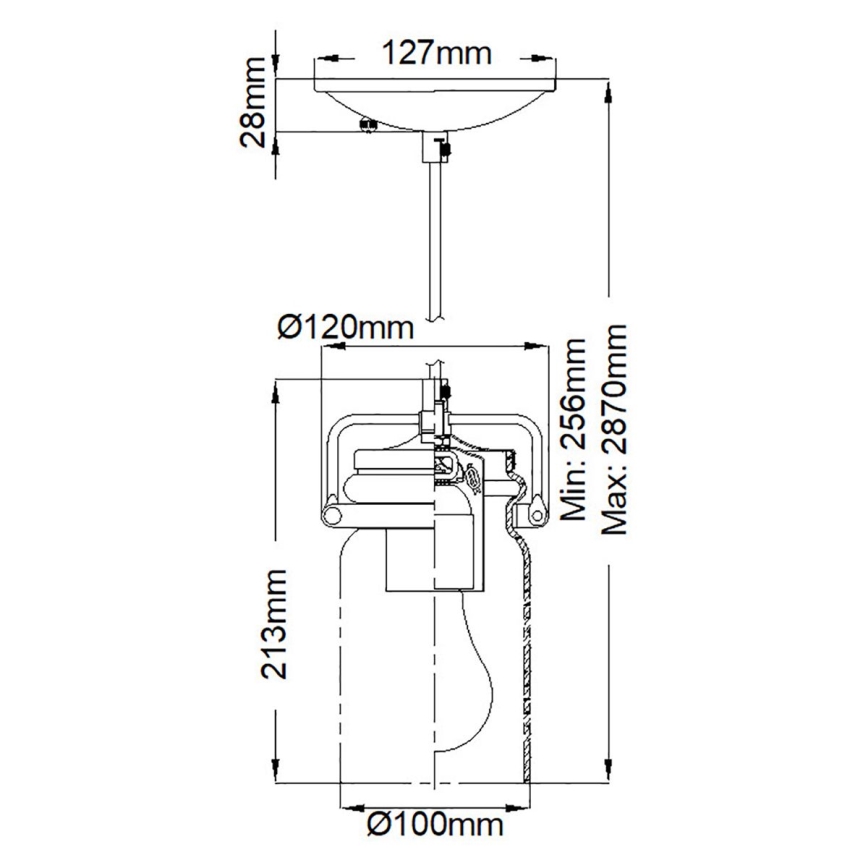 Elstead KL-BRINLEY-MP-NI - Chandelier on a string BRINLEY 1xE27/60W/230V matte chrome